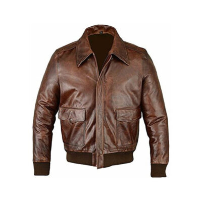 A2 Flight Aviator Leather Jacket front