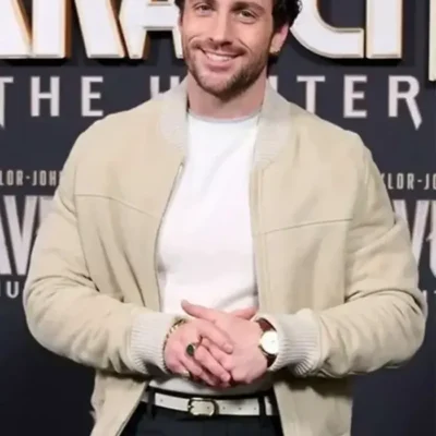 Aaron Taylor Johnson Kraven The Hunter Vintage Bomber Jacket