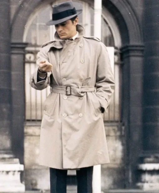 Alain Delon Le Samourai Double Breasted Cotton Coat