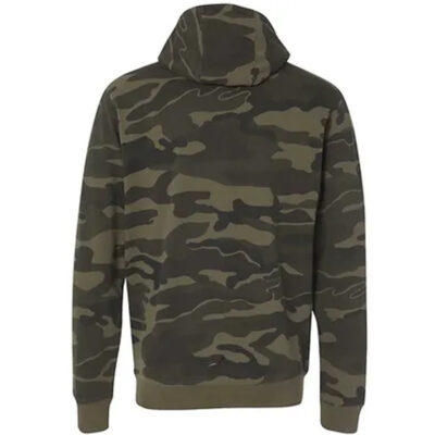 Camo Full Zip Hoodie Mens back