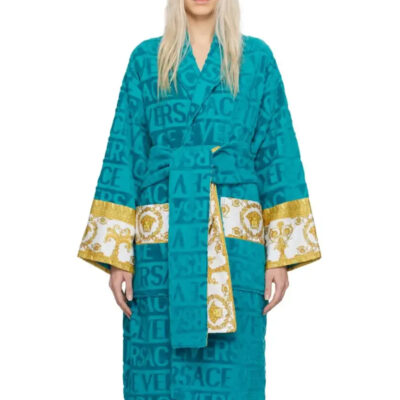 Capri Blue Versace Robe front