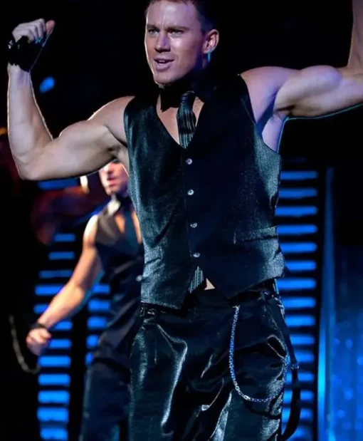 Channing Tatum Magic Mikes Last Dance Black Vest For Sale