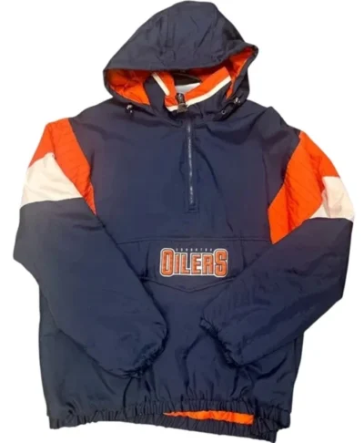 Edmonton Oilers Starter Polyester Hooded Jacket