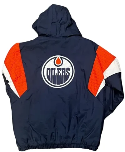 Edmonton Oilers Starter Polyester Hooded Jacket back