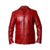 Fight Club Tyler Durden Leather Jacket front1