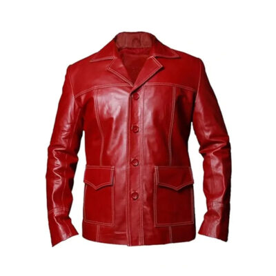 Fight Club Tyler Durden Leather Jacket front1