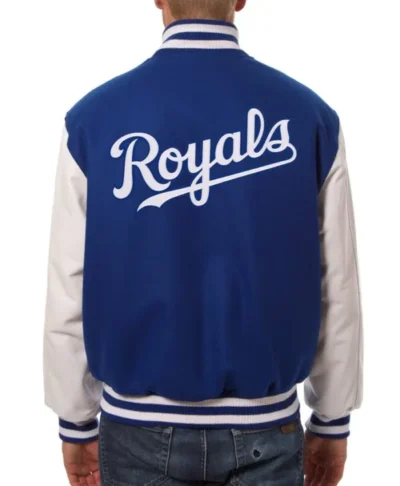 Kansas City Royals Two tone Wool And Leather Jacket Back 600x729 1