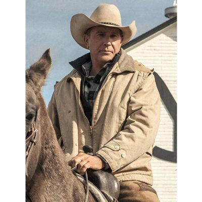 Kevin Costner Yellowstone Beige Jacket front