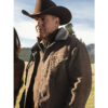 Kevin Costner Yellowstone Corduroy Brown Jacket front