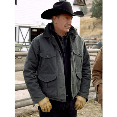 Kevin Costner Yellowstone Green Jacket front