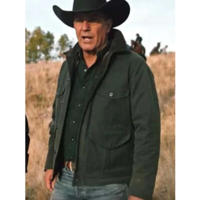 Kevin Costner Yellowstone Green Jacket side