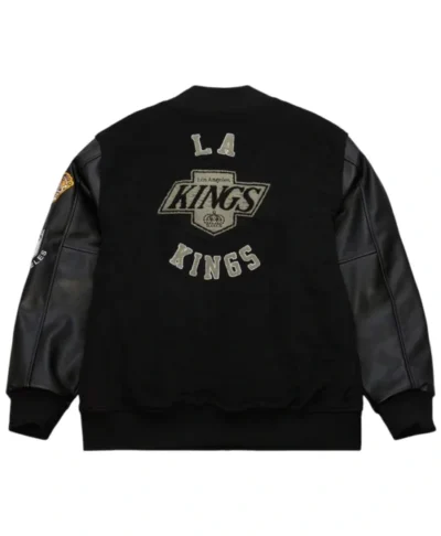 Los Angeles Kings Black Vintage Logo Jacket Back