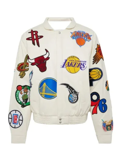 Mateo NBA Patch White Leather Jacket 600x789 1