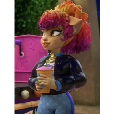 Monster High Black Puffer Crop Jacket side