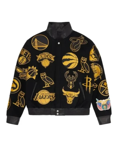 OVO NBA Jeff Hamilton Team Icons Wool Jacket