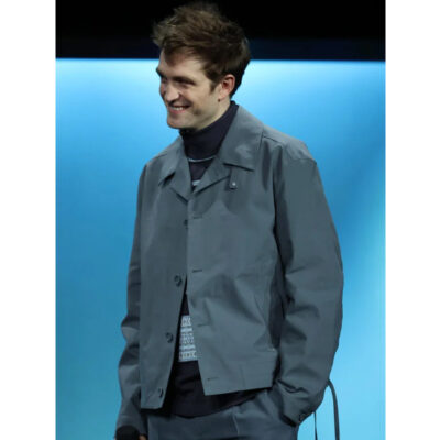 Robert Pattinson Mickey 17 Grey Jacket front