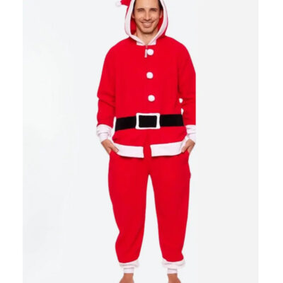 Santa Claus Onesie Christmas Red Costume front