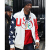 Snoop Dogg US Olympic 2024 Bomber Leather Jacket front