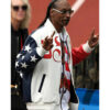 Snoop Dogg US Olympic 2024 Bomber Leather Jacket side1