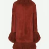 Taylor Swift Chiefs Texans Game Red Fur Coat