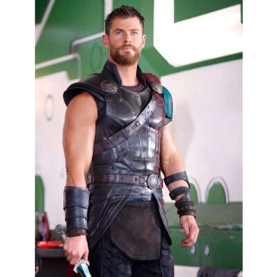 Thor Ragnarok Chris Hemsworth Brown Vest front