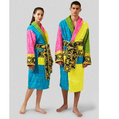 Unisex Hooded Versace Robe front