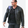 WWE Dave Bautista Black Leather Jacket front