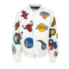 White NBA Teams Collage Jeff Hamilton Wool Jacket front