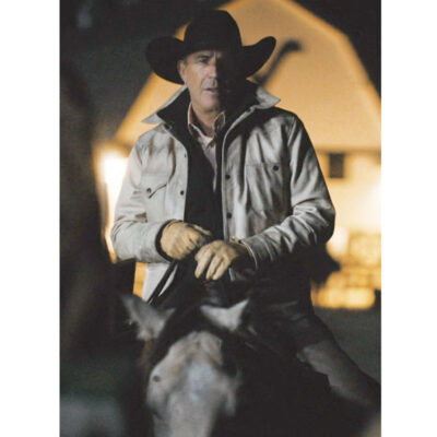 Yellowstone Season 5 John Dutton White Jacket1