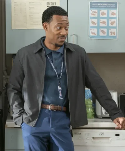 Abbott Elementary S04 Tyler James Williams Grey Cotton Jacket