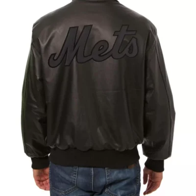 Black New York Mets Leather Jackets