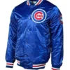 Chicago Cubs Satin Baseball Blue Jacket