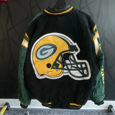 Green Bay Packers NFL Wool Leather Jacket