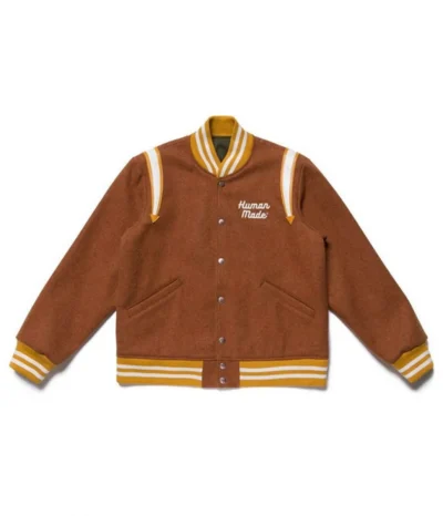 Human Made Duck Varsity Brown Jacket