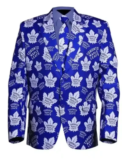 Oronto Maple Leafs Nhl Blue Lapel Style Blazer