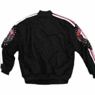 Pelle Pelle White and Red Stripe Jacket