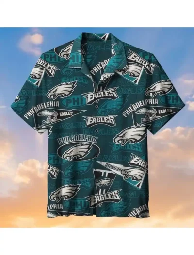 Philadelphia Eagles Hawaiian Cottom Shirt