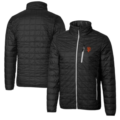 SF Giants Puffer Full Zip Black Jacket