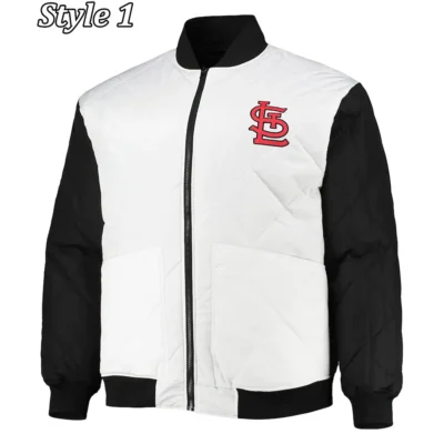 St. Louis Cardinals White Black Jacket