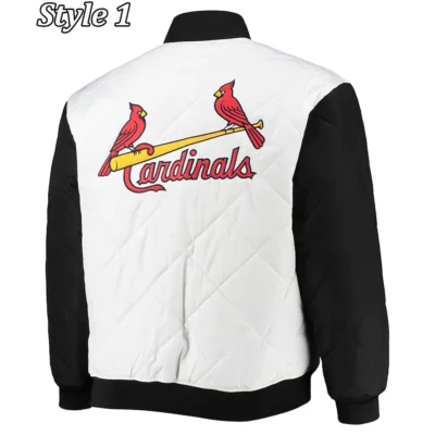 St. Louis Cardinals White Black Jackets